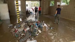 Zniszczony szpital, Nysa (18.09.2024)