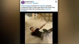 Woda wyważyła drzwi i wdarła się do hotelu