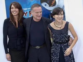 Susan Schneider, Robin Williams i Zelda Williams (2011)