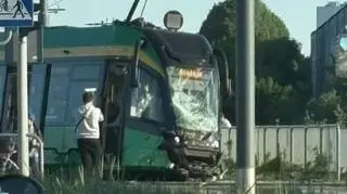 Zderzenie tramwaju z ciężarówką