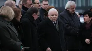 Jarosław Kaczyński na pl. Piłsudskiego