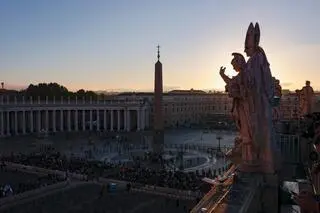 Vatican - the funeral of Pope Francis.  The funeral mass of Pope Francis in St. Piotr
