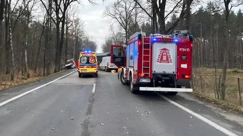 Wypadek z udziałem wojskowej ciężarówki 