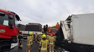 Wypadek na A2 pod Zgierzem