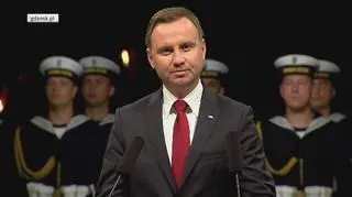 Pierwsza część wystąpienia Andrzeja Dudy na Westerplatte