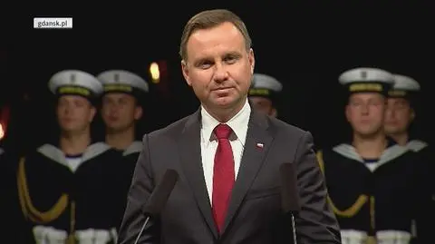 Pierwsza część wystąpienia Andrzeja Dudy na Westerplatte
