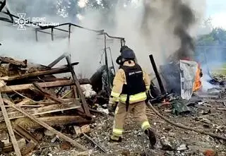 Atak rosyjskich dronów w obwodzie sumskim