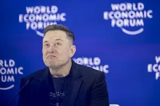 Elon Musk w Davos