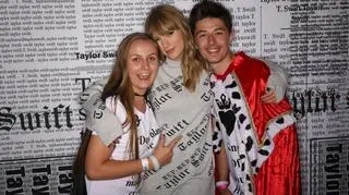 Sabina i Sebastian Kubasowie na spotkaniu z Taylor Swift