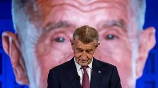 Andrej Babisz podczas jednej z ostatnich przedwyborczych debat