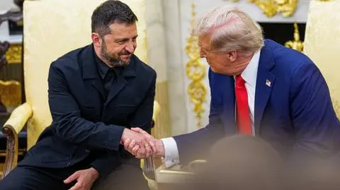 Wołodymyr Zełenski i Donald Trump w Gabinecie Owalnym (18.08.2025)