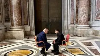 Donald Trump i Wołodymyr Zelenski w Watykanie