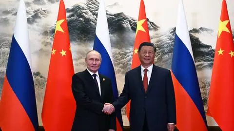 Władimir Putin składa wizytę w Chinach. Zdjęcie z 16 maja 2024 roku