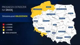 Prognoza zagrożeń meteorologicznych na środę