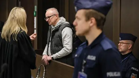 Piotr Polaszczyk na sali rozpraw Sądu Okręgowego Warszawa-Praga
