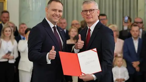 Prezydent Karol Nawrocki i powołany na szefa BBN Sławomir Cenckiewicz
