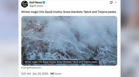 Zimowe warunki w Arabii Saudyjskiej