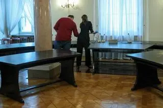 Demontaż Okrągłego Stołu w Pałacu Prezydenckim