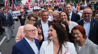 Robert Bąkiewicz i politycy PiS, 1 sierpnia 2025 roku