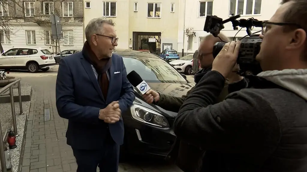 Gerald Birgfellner przed Prokuraturą Okręgową w Warszawie