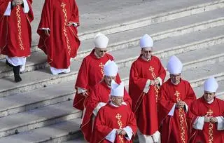Vatican - the funeral of Pope Francis.  The funeral mass of Pope Francis in St. Piotr