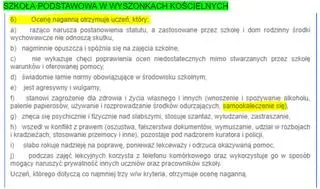 Zapis w statucie w szkole w Wyszonkach Kościelnych