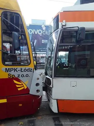 Zderzenie tramwajów w Łodzi