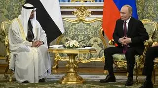 Prezydent ZEA Muhammad ibn Zajid Al Nahajjan i Władimir Putin