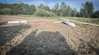 Szybowiec spadł na ziemię