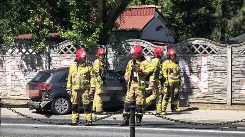 Na miejscu interweniowały dwa zastępy straży pożarnej