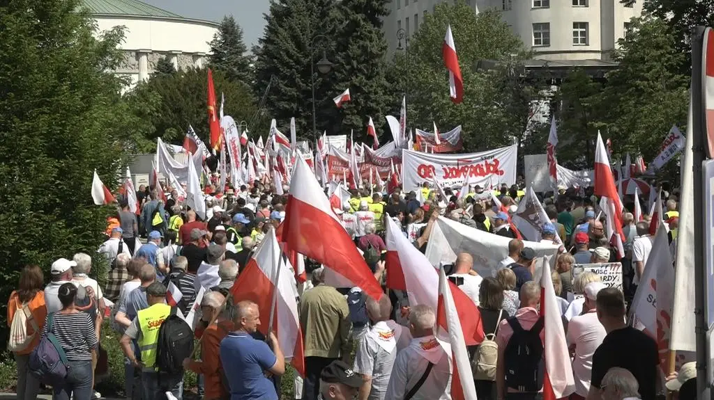 Protest w centrum Warszawy 