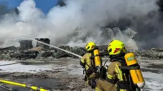 Pożar hali w Tarnowie