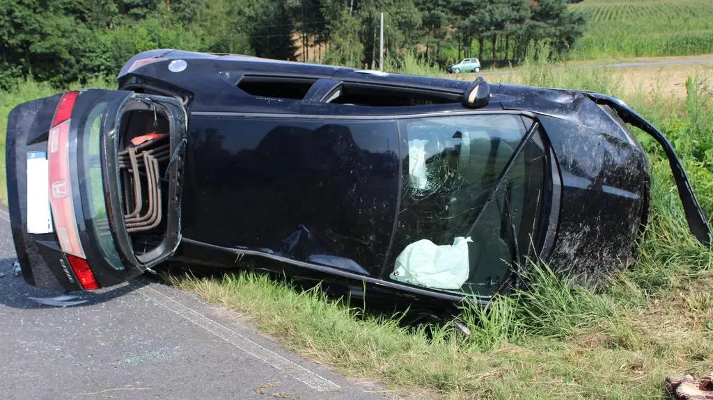 Pijany kierowca wpadł do rowu