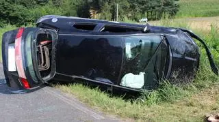 Pijany kierowca wpadł do rowu