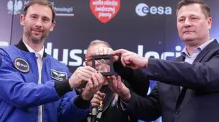Krzysztof Paszyk, Jerzy Owsiak, Sławosz Uznański i Serduszko WOŚP