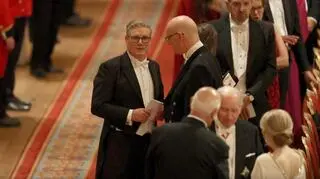 Keir Starmer podczas bankietu na zamku Windsor