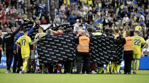 Mecz Dania - Ukraina przerwany 