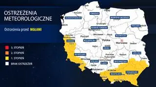 Ostrzeżenia meteorologiczne przed gęstą mgłą