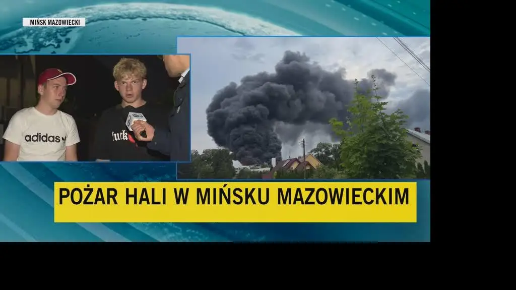 Pożar hali w Mińsku Mazowieckim