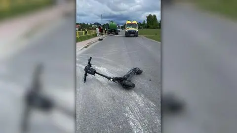 Do wypadku doszło podczas wyprzedzania hulajnogi przez samochód