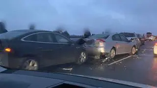 Karambol na autostradzie A4 we Wrocławiu
