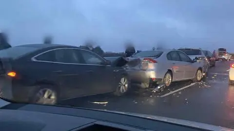 Karambol na autostradzie A4 we Wrocławiu