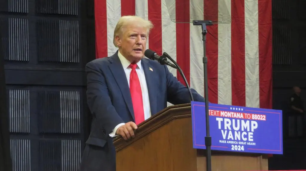 Donald Trump na wiecu w Bozeman