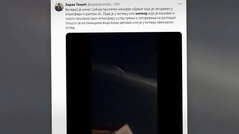 Kula ognia rozświetliła niebo nad Bałkanami 