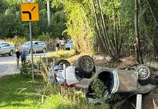 Pijany dachował w rowie. Do szpitala trafiły trzy pasażerki