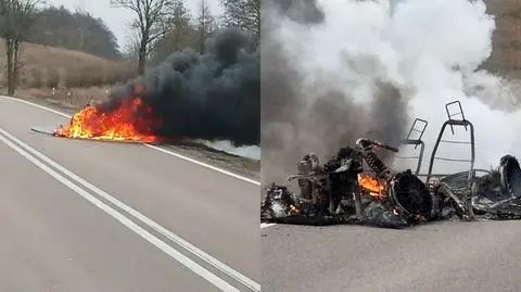 Samochód stanął w płomieniach. Za kierownicą 88-latek