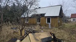 Płonął drewniany dom