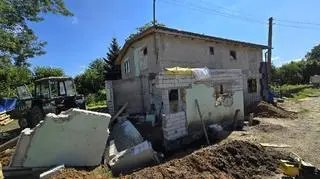 Ściana runęła w miejscowości Sielsko