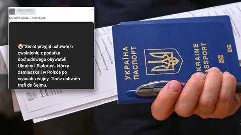 Senat chce zwolnić Ukraińców i Białorusinów z podatku. Fejk powraca