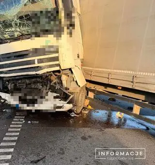 Wypadek na autostradzie A1 niedaleko Częstochowy